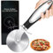 Premium Pizza Cutter Wheel - Stainless Steel Sharp Pizza Slicer - Easy to Cut & Clean - Dishwasher Safe - Handle Large & Small Pizza Professional Pizza Knife