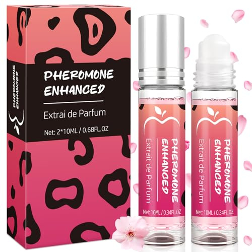 Profumo Feromoni per Donna - 2 Pezzi 10ml Profumo Donna ai Feromoni, Roll On Pheromone Perfume per Attirare Gli Uomini, Fragranza Duratura