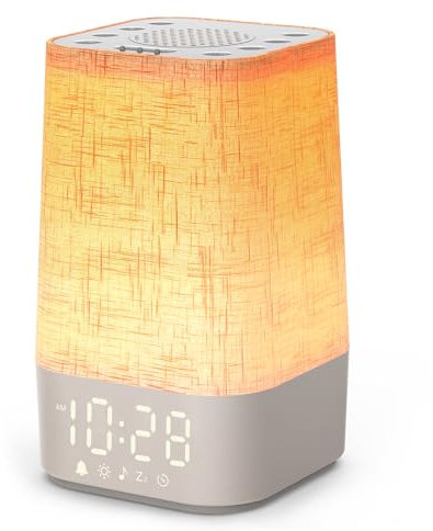 Wake Up Light Sunrise Alarm Clock, Digital Bedside Clock Dimmable Night Light Lamp, White Noise Machine Sound Machine with 30 Soothing Sounds & Timer for Baby, Kids, Adults, Heavy Sleepers, Bedrooms