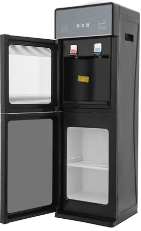 Dispensador de agua con refrigeración, calefacción 90-500 W, dispensador de agua caliente y fría, depósito de agua caliente de 1,1 L, indicadores LED, capacidad de cubo de 19 L