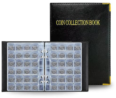Losxuido 480 Stück Münzen Aufbewahrung Münzsammlung Display Aufbewahrung Euromünzen Sammelalbum für Münzen 25 mm