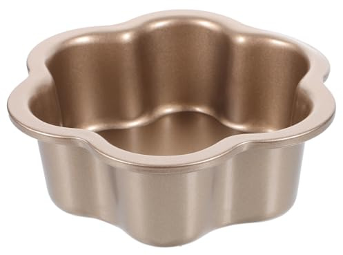 Zerodeko Teglia Profonde Per Forno a Forma Di Fiore in Acciaio Al Carbonio Con Fondo Staccabile, Teglia Per Cheesecake Piccola Per Dolci e Flan Da Forno, Per Cottura Quotidiana