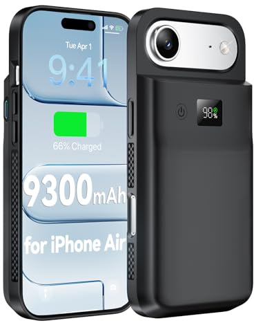 GagaKing Akkuhülle für iPhone Air, 9300mAh 20W Battery Case, Handyhülle mit Powerbank, Ladehülle Akku Hülle für iPhone Air(6,5)
