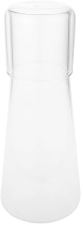 Healifty Jarra de Agua de Vidrio Transparente 750 Ml con Soporte para Bebidas Frío y Jugo Recipiente para Agua Potable Adecuado para Uso Doméstico y Oficina