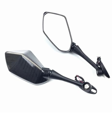 Für CBR600RR (2003–2019) Und CBR1000RR (2004–2007) Motorrad-Rückspiegel Mit LED-Blinkern, Schwarz-Carbon(B)