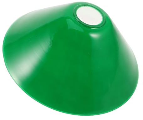 TOYANDONA Grüner Industrieller E27 Glas Lampenschirm Glockenförmig Hitzebeständig Ersatzschirm für Tisch und Pendelleuchten Dekorativer Bankerlampen Schirm