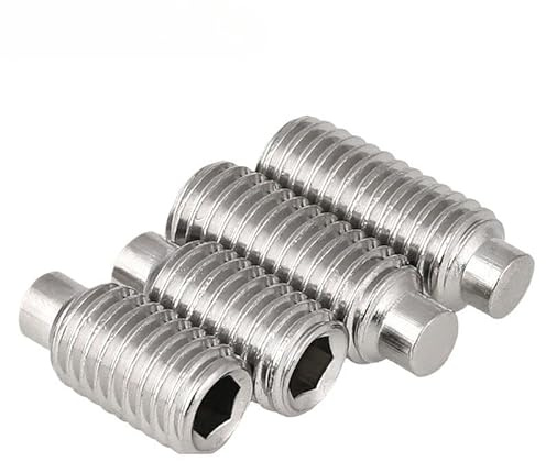 1-20pz Grani con Punta Cilindrica Acciaio Inox 304, Viti senza Testa a Esagono Incassato DIN 915 M3 M4 M5 M10, Grani con Perno per Fissaggio Meccanico(M5*16-20pcs)