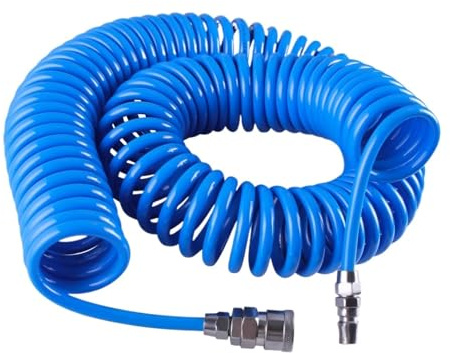YAKUFAST High Pressure PU Tubing PU Air Compressor Hose Spring Spiral Pipe Compressor Air Tools 6M 9M 15M(15M)