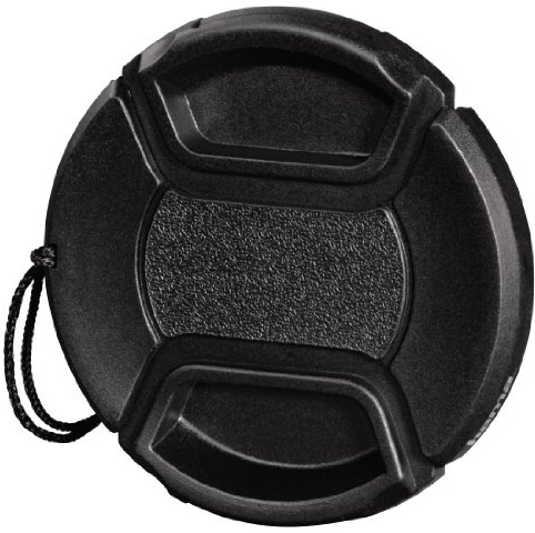 Hama Objektivdeckel für 62 mm Objektiv, Sicherungskordel, Smart Snap, Schwarz