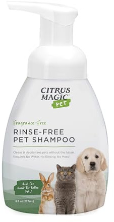 Citrus Magic Pet Rinse-Free Pet Shampoo, 8-Fluid Ounce