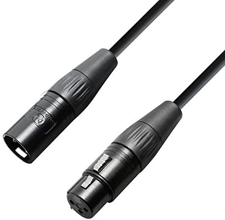 Adam Hall Cables 4 Star MMF 2000 Krystal - Mikrofonkabel, OCC 3-Pol XLR Female auf 3-Pol XLR Male, schwarz, 20m