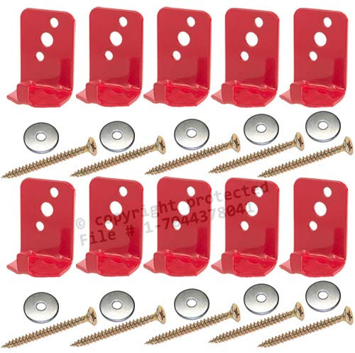 (Lot of 20) Fire Extinguisher Bracket, Wall Hook, Mount, Hanger, Universal for 5 Lb. Extinguishers NO Screws or WASHERS