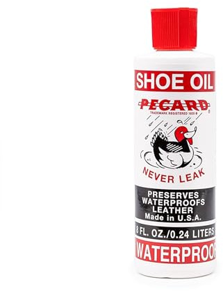 PECARD Shoe & Boot Oil – Leather Waterproofing & Conditioning Oil for Smooth Leathers – Fast-Absorbing Formula – 8 fl oz