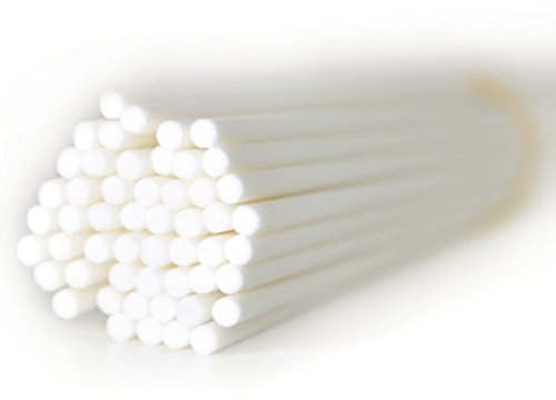 Ougual 50 pezzi Bastoni di ricambio per diffusore a fibre per profumo fragranza (Bianca,30cm*3.5mm)