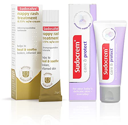 Sudocrem Sudosalve Nappy Rash Bundle | New from | Includes 1x 25g Sudosalve Nappy Rash Treatment Cream and 1x 30g Care & Protect