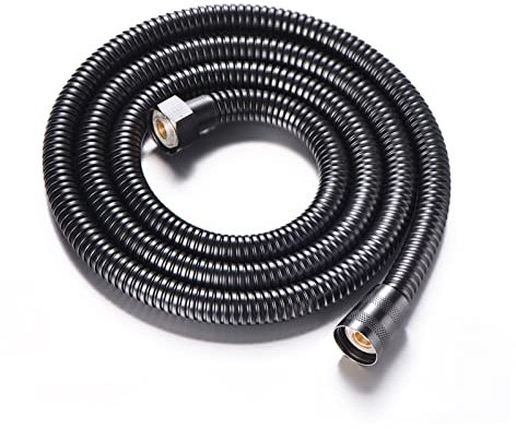 Ghxiag 1.2M 1.5M Black Stainless Steel Shower Hose Handheld Shower Head Fittings Pipes Bathroom Accessories Hose Flexible Plumbing Pipe (Color : Black 1.2m)