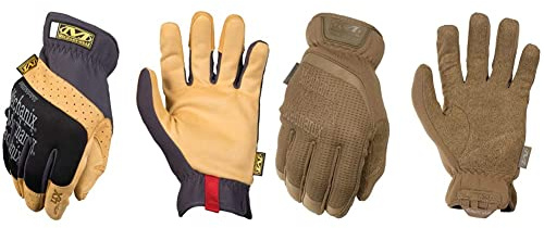 Mechanix Wear Material4X® FastFit® Handschuhe (X-Large, Braun/Schwarz) & Wear: FastFit Coyote Taktische Arbeitshandschuhe – Berührungsfähig, formschlüssig, hohe Fingerfertigkeit (X-Large, Coyote)