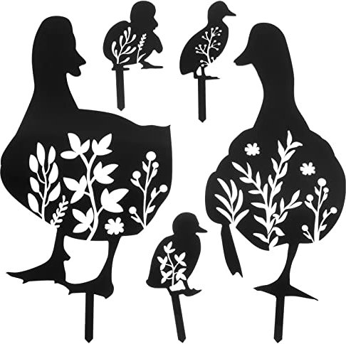 Cabilock 6 Stücke Enten Deko Figuren Gartenstecker Frühlingsdeko Ente Figur Dekofigur Gartenfiguren Garten Statue Gartendeko Tiere Stecker Zaunhocker Rasen Terrassen Hof Dekoration