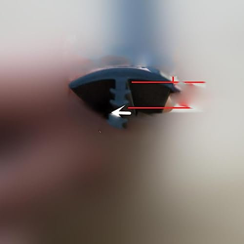 T-förmiger Silikonkautschuk-Streifen, Spaltabdeckung, Dichtungsstange, wasserdicht, hitzebeständig, schwarz, transparent, 22 x 6 mm, T, 3 m
