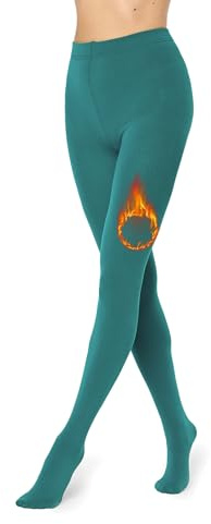 Merry Style termostrumpbyxor dam vinter fodrade strumpbyxor varma tights termostrumpbyxor tights dam vinter termo leggings utomhus MS-ATX-442, smaragd, XS-S