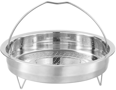 ANSNOW Stainless Steel Wok Rice Cooker Steamer Basket Stainless Steel Steam Basket Pan with Rack and Handle 20Cm Steamer Insert for Pot Electric Pressure Cooker Chinese Wok