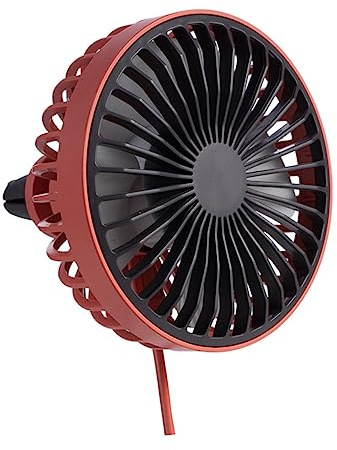 Cabilock Ventilador Usb para Coche Rojo Material Abs Silencioso sin Cabeza Dispositivo para Coche