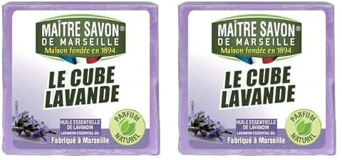 Maitre Savon de Marseille - Cubel lavande 300 g (Lot de 2)