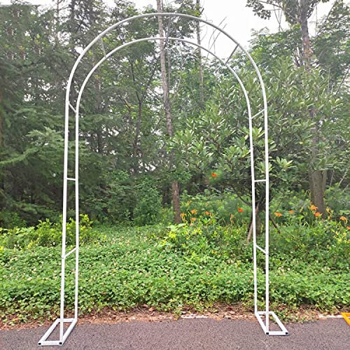 Arche de jardin en métal blanc pour plantes grimpantes - Arche tubulaire robuste pour décoration de mariage - 350 x 220 x 40 cm