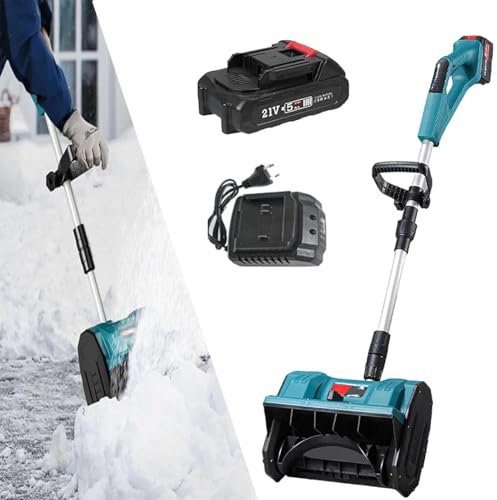 Electric Cordless Snow Shovel, Portable Wireless Brushless Snow Plow With Battery, 33 CM Width Lithium Battery Snow Shovel, Foldable Household Road Snow Cleaning Tool, Snow Throwing Machine(