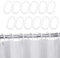 Parthan 12 anelli per tenda da doccia, in plastica, bianco, di alta qualità, antiruggine, durevoli, facili da installare, perfetti per il bagno, adatti per aste per tende da doccia, anelli per tende