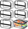 6 Pack Clear Toy Storage Bags, 25 x 18 x 10cm Waterproof Transparent PVC Toy Organizer Case Pouch for Bricks, Building Blocks, Puzzles Clay, Small Models and Mini Plush Toys