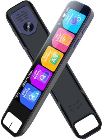 WingFly Lápiz lector de escaneo, 134 idiomas, bolígrafo traductor de escaneo, pantalla táctil de 4 pulgadas, bolígrafo de lectura inteligente para dislexia, ancianos, niños, estudiantes, traducción de