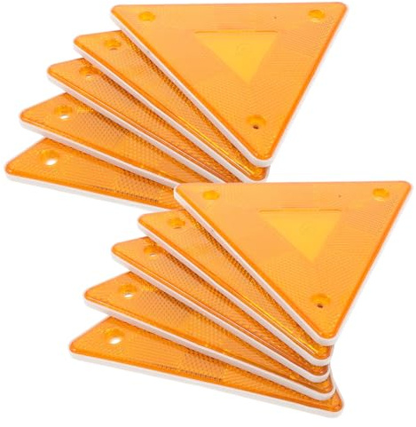 SEWOART 10piezas Triángulos De Seguridad Vial Señales Reflectantes para Coches Triángulos De Advertencia para Coches Reflectores De Entrada Reflectores De Carrocería