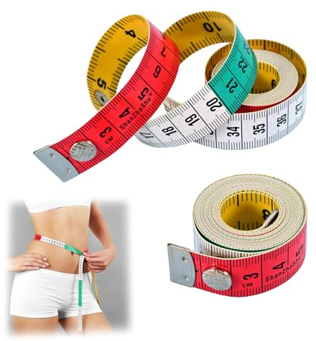 2 Pack Body Measuring Tape,150cm/60inch Flexible Soft Tape Measure, Portable Dual-Sided Measurement Tape for Sewing, Tailoring & Dressmaking
