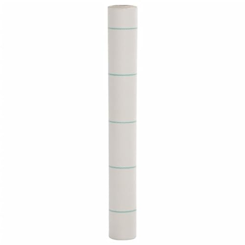 Mokuyary Ogräsmembran PP vit 1 x 100 m ogräsnät, växtskyddsduk, för ogräsbekämpning, konstgräs skydd