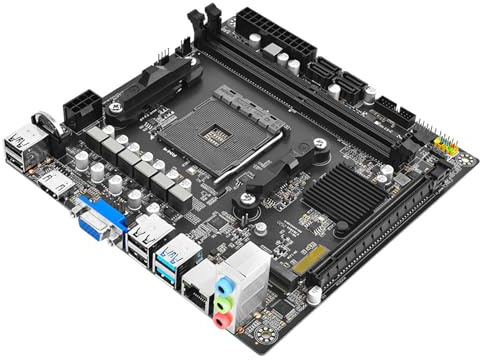 AMISENK Schede madri B350 AM4 salvaspazio Supporta processori DDR4 3200MHz PCIe3.0 X16 NVMe Gaming & Video Editing Mainboard