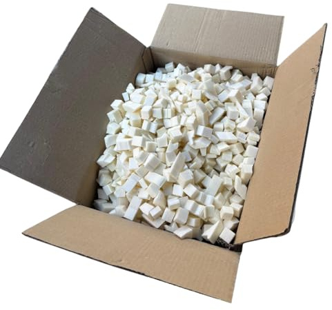 LoviStore Chips in Polistirolo per Imballaggio, Trasloco, Spedizioni, Riempimento, Imbottitura, Sacco Patatine in Polistirene Riciclato (50 Lt)