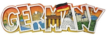 Germany Souvenir Kühlschrankmagnet – 3D Schriftzug Magnet mit Wahrzeichen – Reiseandenken & Geschenkidee