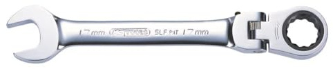 KS Tools 503.4810 GEARplus Gelenk-Ratschenringmaulschlüssel feststellbar, 10mm, Farbe