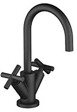 Dornbracht Tara Waschtisch-Einlochbatterie schwarz matt 22512892-33 - Ausladung 135 mm - schwe