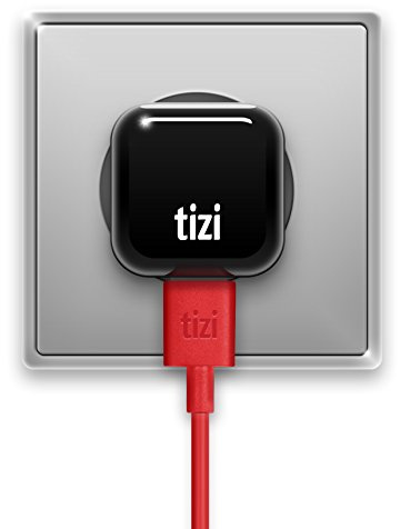 tizi Tankstelle mini - 5W (1A) superkleines, ultrakompaktes, flaches Reise-USB Netzteil universell für alle USB-Geräte