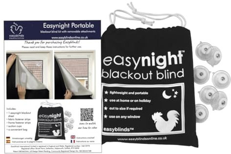 easynight Tragbare Verdunklungsfolie für Fenster, für Reisen 300x145cm