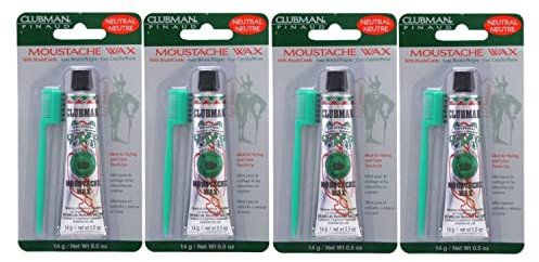 Clubman Moustache cire marron 0,50 oz (Pack de 4)