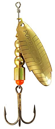 MAPSO - 5 Cucharilla de Pesca Popper-4 Oro 13 GMS.