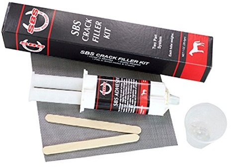 SBS Equine | Crack Filler Kit | Fills in Small Holes & Cracks in Hoof | Cartridge Cures in Minutes Easily Rasped (2 Oz)