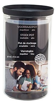 Plastica impilabile ermetico cibo secco pasta di farina Biscottiera contenitore, medium