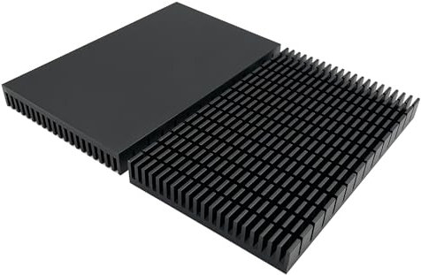 Awxlumv Aluminum Large Heatsink 5.9 x 3.6 x 0.59 Inch /150 x 93x 15 mm Black Heat Sinks Fins for Cooler RTX 3090 3080 ti Backplate PCB LED Motherboard (2 Pcs)