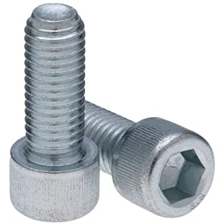Zylinderkopfschrauben M16 Strenght Sleel Class 8.8 (Packung mit 2) Verzinkte Sechskantschrauben mit Innensechskant Gewindebefestigung Zylindrisch Schwerlast zertifiziert Standard DIN912 (16mm x 40mm)
