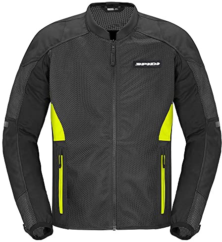 SPIDI Super Net Chaqueta Protectora para Moto, Amarillo Fluo, L Hombres