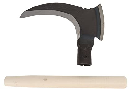 Deosdum High Manganese Steel Grass Sickle, Multifunctional Double Scythe, Garden Weeding, Grass Sickle and Portable Safety Sick for (2)